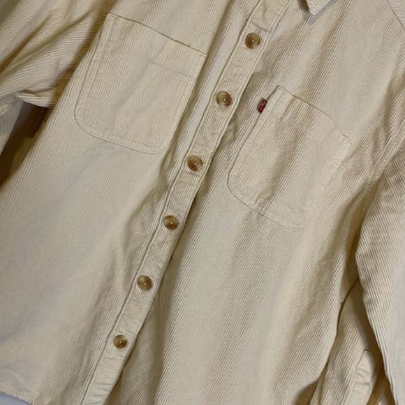 LEVI’S Corduroy Button Down Shirt Jacket, Women’s M, Cream - Picture 5 of 11